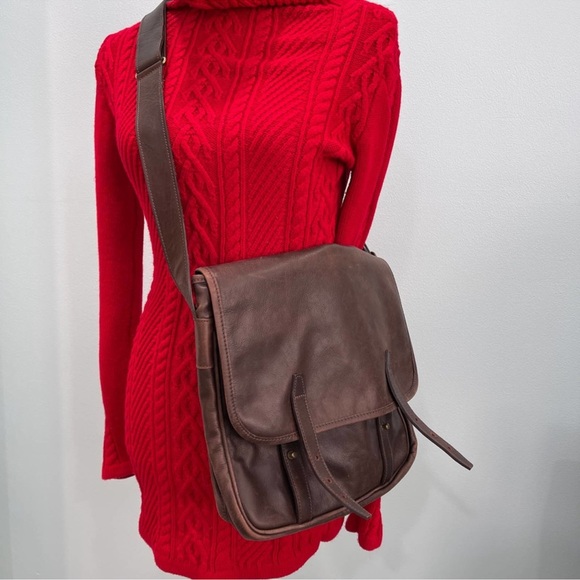 Red Long Cableknit Tunic Long Sweater - Picture 2 of 7